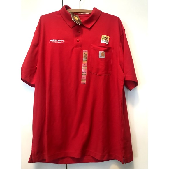 Carhartt Polo Original Fit Contractors Work Stain Breaker Reed Covercraft large - Picture 1 of 8